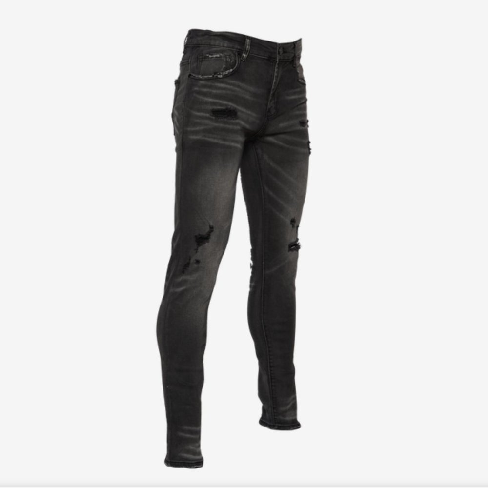 NEW!Smugglers Moon Knee Rip Routine Jeans - Picture 4 of 6